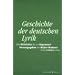 Geschichte der deutschen Lyrik vom Mittelalter bis zur Gegenwart