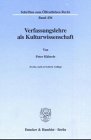 Produkt-Bild: Verfassungslehre als Kulturwissenschaft
