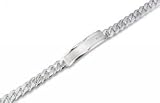 8.5 Inch Two-Tone Men's Link ID Bracelet with Tag and 3 Diamonds by Hot Diamonds Sterling Silver