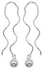 Review   / CURL THREADER EARRING WITH BALL EARRING