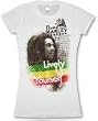BOB MARLEY - Lively - White Women's / Girls Extra Long Body T-shirt (Girlie / Babydoll)