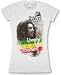 BOB MARLEY - Lively - White Women's / Girls Extra Long Body T-shirt (Girlie / Babydoll)