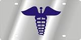 Stainless Steel License Plate. Medical Caducius