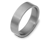Titanium Comfort Fit Flat Top Wedding Band (6mm)
