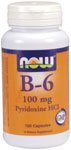 B-6 by NOW Foods - =(100mg - 100 Capsules)