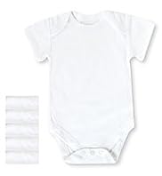 5 Pack Autograph Superfine Pure Cotton Short Sleeve Bodysuits