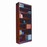 Traditional Square Corner Veneer Bookcase, Seven Shelf, 84 High, Cherry (ALE18461) Category: Wood Bookcases