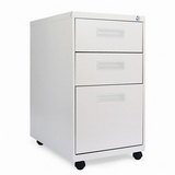 Three-Drawer Mobile File Pedestal, Putty, 15-7/8w x 28-1/4h x 23-1/4d AELPA532823PY