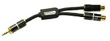 Impact Acoustics SonicWave - Audio cable - mini-phone stereo 3.5 mm (M) - RCA (F) - 6 in - triple shielded twisted pair - charcoal