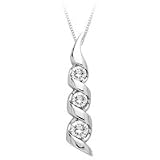 1/3 ct. tw. Three Diamond Pendant in 14kt. White Gold