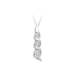 1 3 ct. tw. Diamond Sirena 3 Stone Pendant in 14K White Gold by Fred Meyer Jewelers