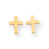 Sardelli - Polished 14kt Gold Cross Post Earrings