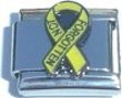 Clearly Charming Yellow Ribbon Not Forgotten Support Our Troops, POW/MIA Awareness Italian Charm