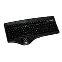 104KEY USB Trackball Keyboard Black
