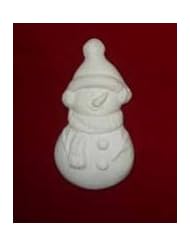 Ceramic bisque unpainted add on snowman