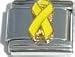 Clearly Charming Yellow Ribbon Support Our Troops, POW/MIA Awareness Italian Charm