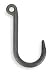 Dayton 2YPF7 Tapered-Tip Hooks, Welded J, 1600Lb