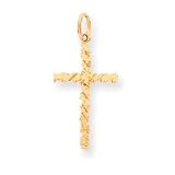 10k Nugget Cross Pendant