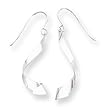 Sardelli - 14k White Gold Twirl Band Dangle Earrings