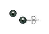Akoya Cultured Pearl Stud Earrings : 14K White Gold â? 5 MM