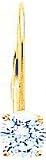 14K Gold Cubic Zirconia Lever Back Earrings Jewelry |D