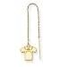 14K San Diego Chargers Jersey Threader Earrings