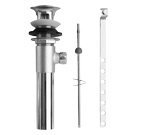 Brasstech 326/01 Full Lavatory Pop-Up Drain Assembly with Overflow, Forever Brass