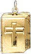 Bible with Cross, 14K Gold Charm