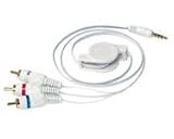 40 Inches Retractable Audio Video AV Cable For Apple iPod Mp3 Player