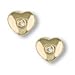 9 carat Yellow Gold 1.5pts Fine Diamond heart-shape solitaire Stud earrings