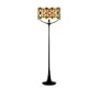 Figurative Base Tiffany Oval Shade Floor Lamp