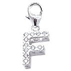 14k Gold Diamond Initial F Charm (1 10 cttw) by Amazon.com Collection