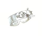 Toe Ring - Sterling Silver Star Dangle Toe Ring