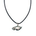 Philadelphia Eagles Leather Cord Necklace and Enameled Pendant NFL Football Sports Team Logo