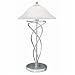 Majesty Table Lamp with Alabaster Glass Shade - Black