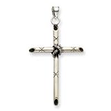 Sterling Silver Cross Pendant with 20 Inch Sterling Silver Chain