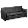 BASYX Tailored Black Leather Sofa