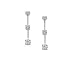 1/2 ct Three-Stone Diamond Drop Earrings
