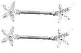 Nipple Bar CZ Starfish Body Jewelry Pair