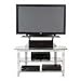 MGV-3S/PL3S - MGV Series 34'' TV Stand with PL3 Shelf Bracket (Silver)