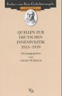 Quellen zur deutschen Innenpolitik 1933-1939 par Wollstein