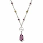 Louisiana State (LSU) Tigers Logo 18" Crystal Necklace