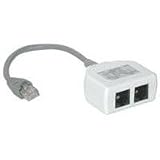 Cables to Go 2-Port Splitter/Combiner - RJ-45 (M) - RJ-45 (F) - gray