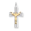 Sterling Silver Crucifix Pendant with 20 Inch Sterling Silver Chain