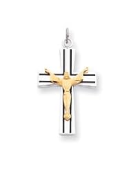 Sterling Silver Crucifix Pendant QC3395"