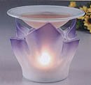 Aromatherapy Scented Oil Diffuser Wavy Glass Short Purple Design