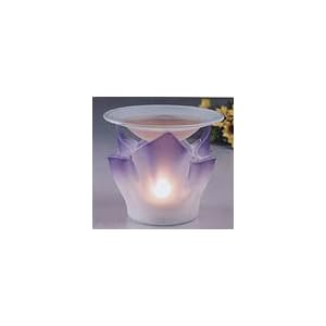 Aromatherapy Scented Oil Diffuser Wavy Glass Short Purple Design by 