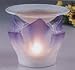 Aromatherapy Scented Oil Diffuser Wavy Glass Short Purple Design