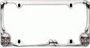 Skull and Crossbones License Plate Frame (Chrome Metal)