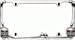 Skull and Crossbones License Plate Frame (Chrome Metal)